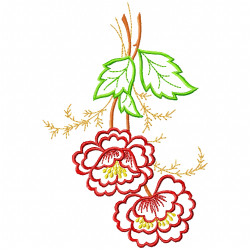 Flowers And Tree Embroidery Design 8